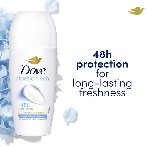 Dove Women Antiperspirant Deodorant Roll on Classic 50ml