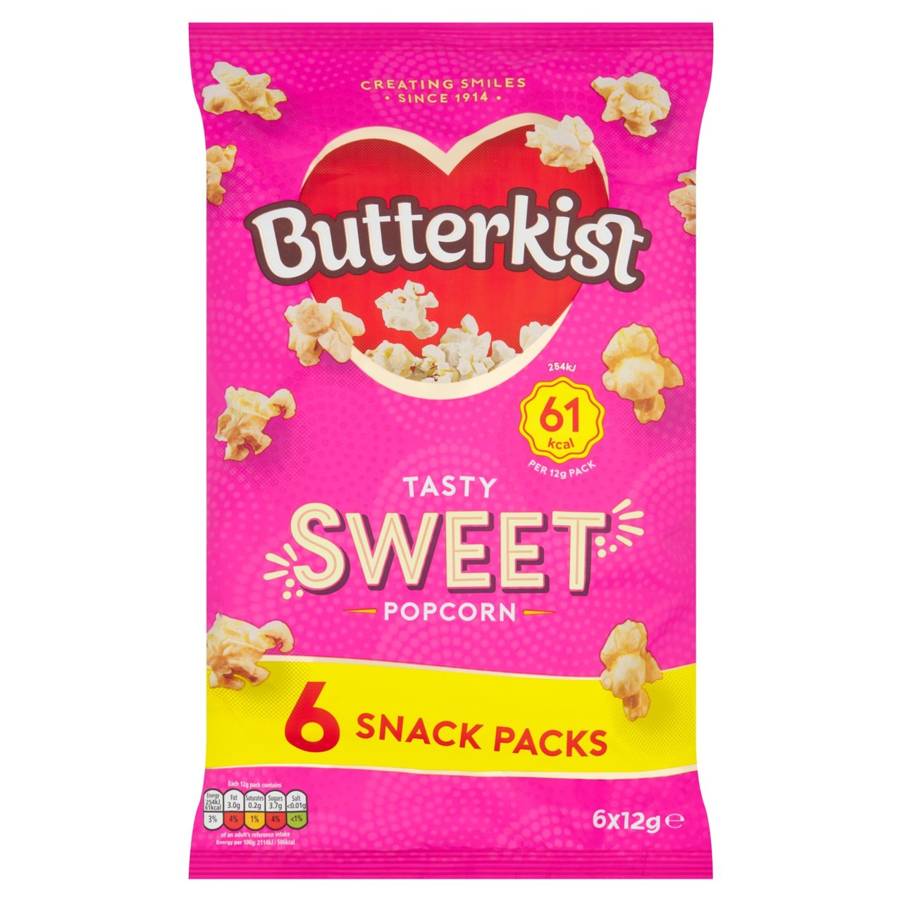 Butterkist Sweet Popcorn 6 x 12g
