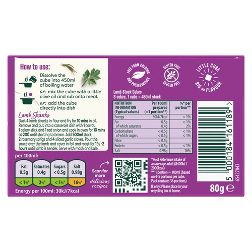 Knorr Stock Cubes Lamb 8 x 10g