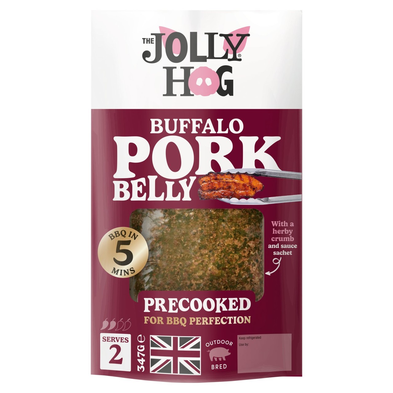 The Jolly Hog Pork Belly With Buffalo Sauce 347g