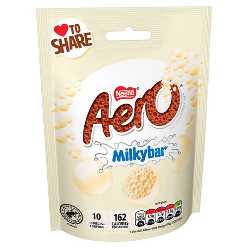 Aero Bubbles Milkybar Pouch Bag 92g