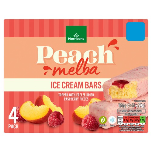 Morrisons Peach Melba Ice Cream Bars 