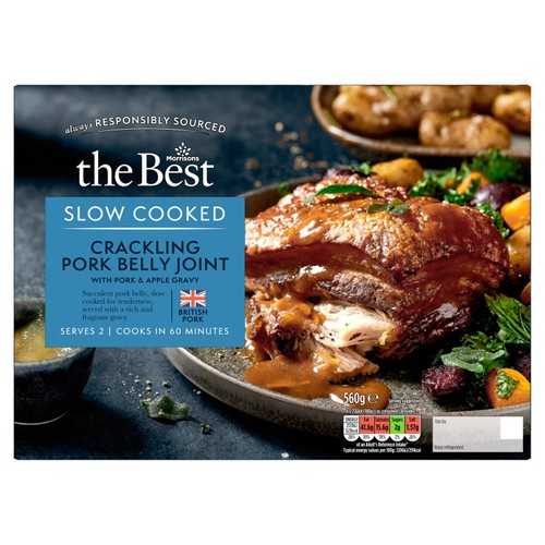 Morrisons slow cooked crackling pork belly joint