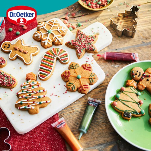 Dr. Oetker Christmas Glittery Decorating Icing 4 Colours 