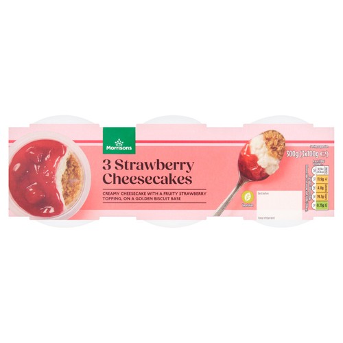 Morrisons strawberry cheesecakes