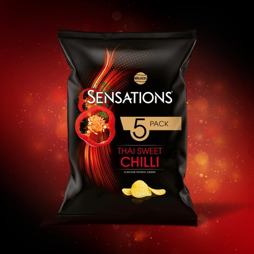Walkers Sensations Thai Sweet Chilli Multipack Crisps 5x25g