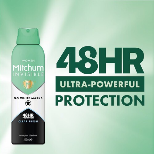 Mitchum Invisible Women Clear Fresh Antiperspirant & Deodorant 