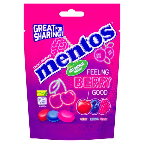 Mentos Berry Pouch 140g