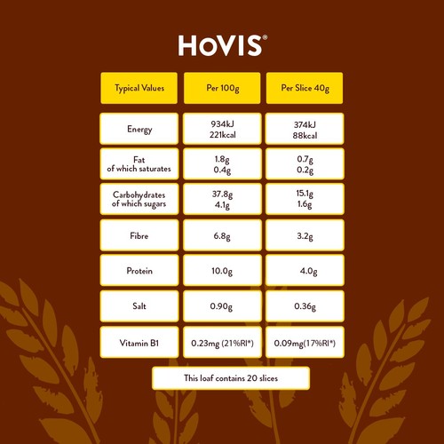 Hovis Tasty Wholemeal Medium Bread