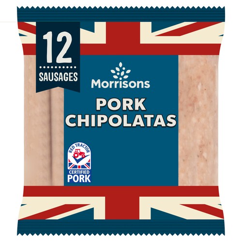 Morrisons 12 Butchers Style Pork Chipolatas 