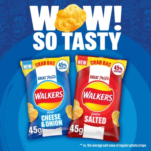 Walkers Less Salt Lightly Salted Crisps 45g