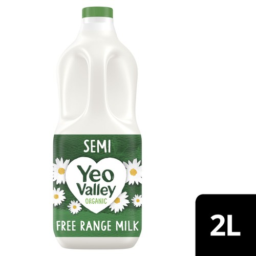 Yeo Valley Organic Fresh Semi Skimmed Milk 2l
