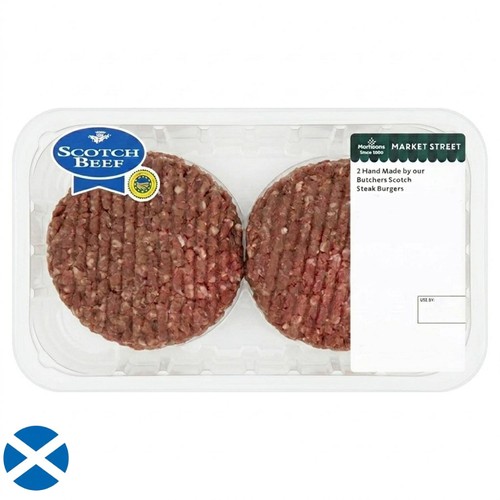 Morrisons Scotch 2 Hand Made Steak Burgers 500g
