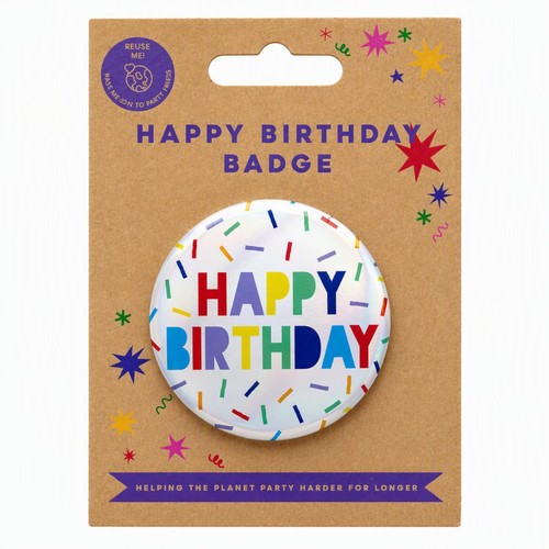 Mad Party Happy Birthday Badge