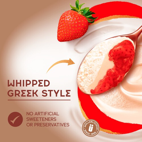 Muller Bliss Strawberry Greek Style Whipped Yogurt 