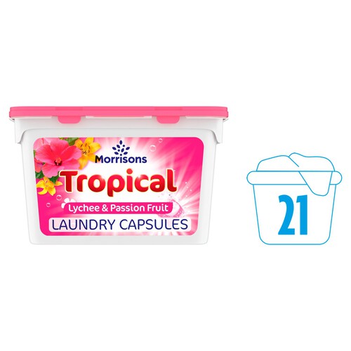 Morrisons Tropical Lychee & Passionfruit Laundry Washing Capsules