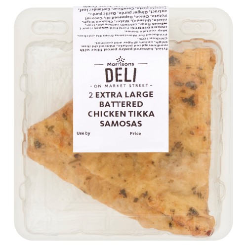 Market Street Deli Extra Large Battered Chicken Tikka Samosas 