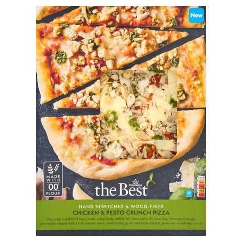 Morrisons The Best Chicken & Pesto Crunch Pizza 451g