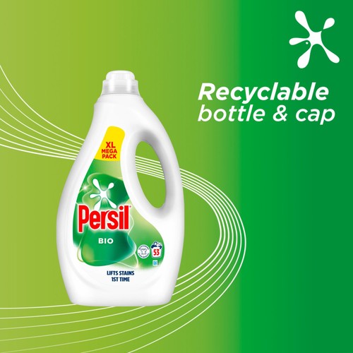 Persil Bio Liquid Laundry Washing Detergent 53 Washes
