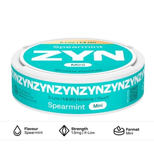 ZYN Spearmint 1.5mg Nicotine Pouches