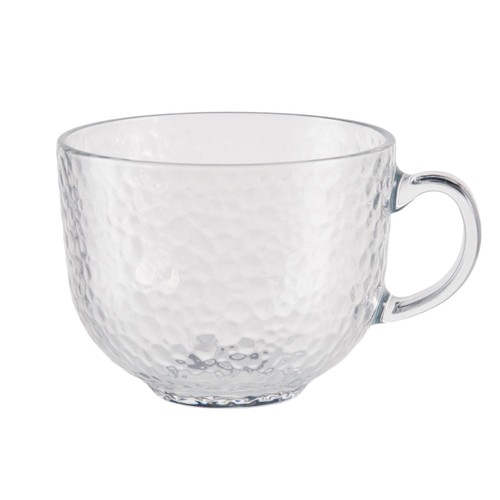 Morrisons Hammered Glass Mug