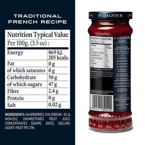 St Dalfour Raspberry Jam 284g