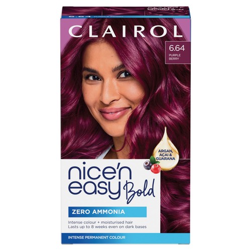 Clairol Nice'n Easy Bold Permanent Hair Dye 6.64 Purple Berry