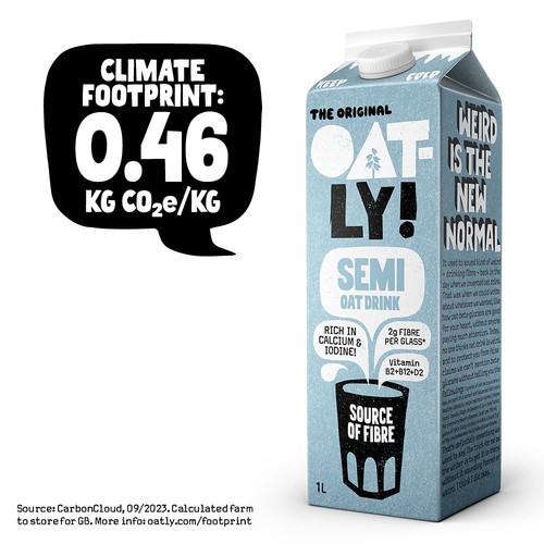 Oatly Oat Drink Semi Chilled 1L