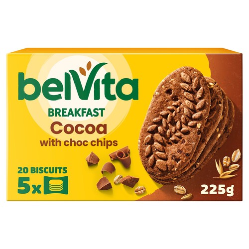 BelVita Breakfast Biscuits Cocoa Chocolate Chip 5 Pack 