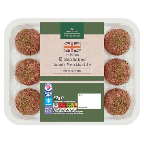 Morrisons Seasoned Lamb Meatballs 336g