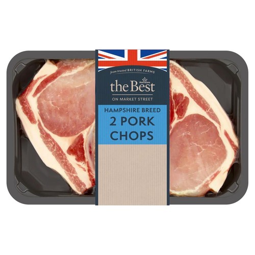 Morrisons British The Best Hampshire Breed 2 Pork Chops 500g