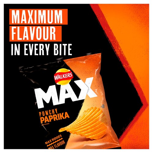 Walkers Max Punchy Paprika Multipack Crisps 