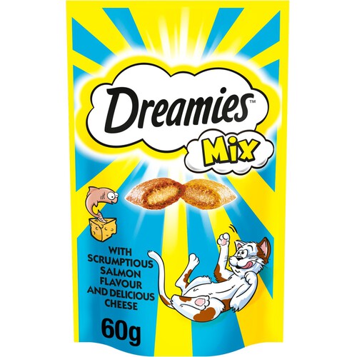 Dreamies Mix Cat Treat Biscuits with Salmon & Cheese 