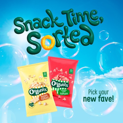 Organix Strawberry & Apple Puffcorn 10g