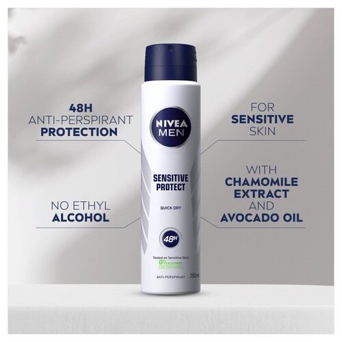 NIVEA MEN Sensitive Protect 48h Anti-Perspirant Deodorant Spray 