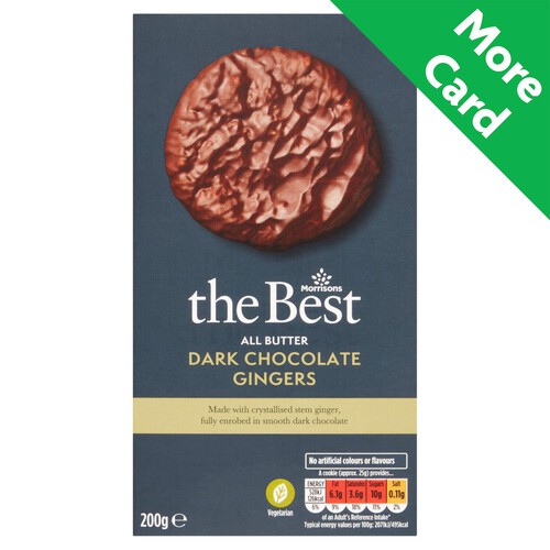 Morrisons The Best Dark Chocolate & Ginger Cookies