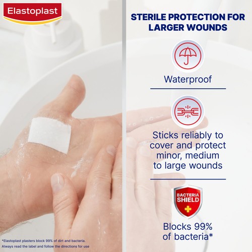 Elastoplast Antibacterial Xl 5 Waterproof Dressings