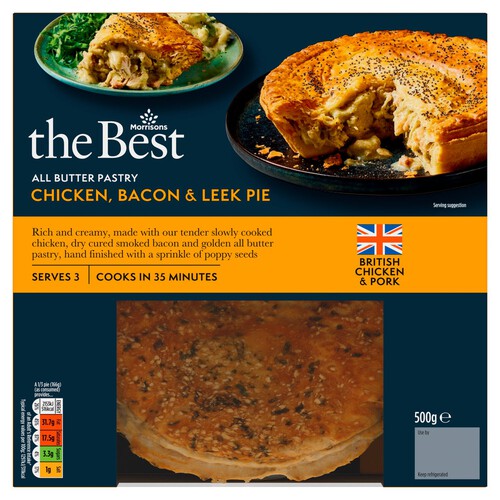 Morrisons The Best Chicken, Bacon & Leek Pie