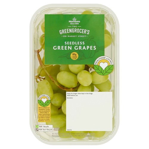 Morrisons seedless green grapes