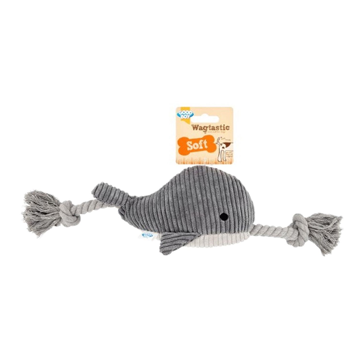 Good Boy Hug Tug Whale Soft Dog Toy