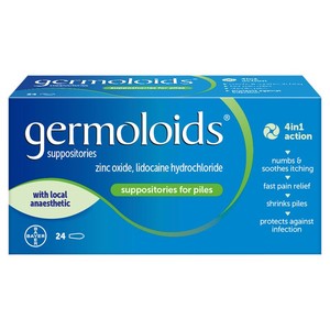 Germoloids Haemorrhoid Suppositories, Piles Treatment with Anaesthetic