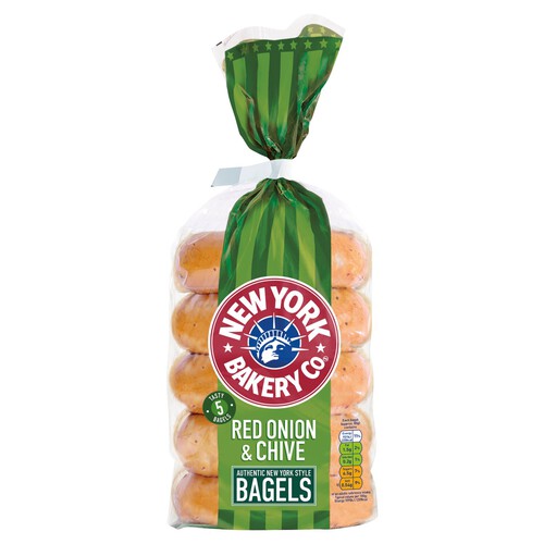 New York Bakery Co. Red Onion & Chive Bagels