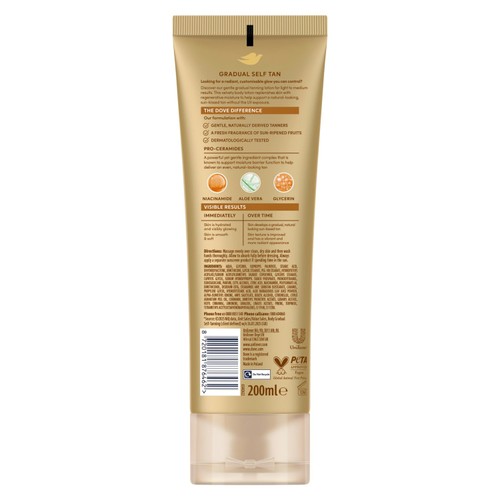 Dove Summer Revive Sunless Tan Light To Medium 200Ml