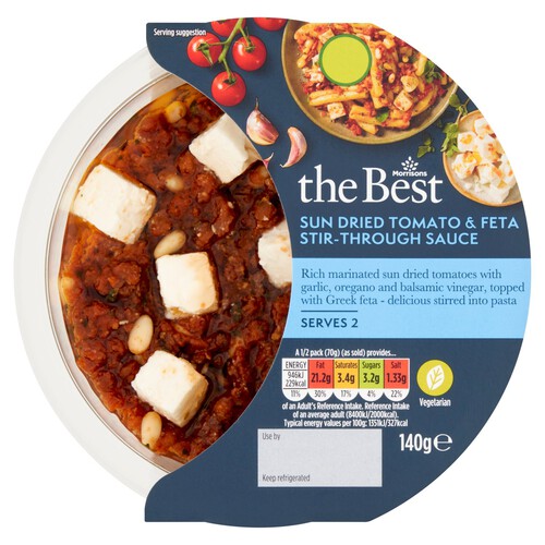 Morrisons The Best Sundried Tomato And Feta Stir Though Sauce