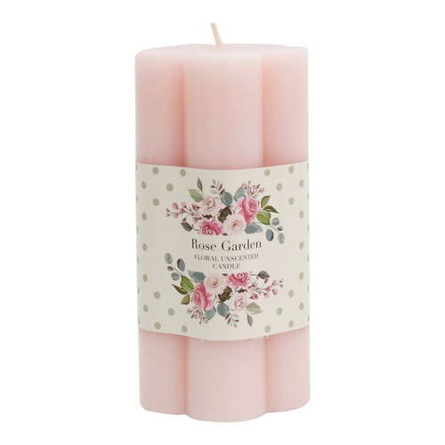 Nutmeg Home Floral Shaped Candle Pink