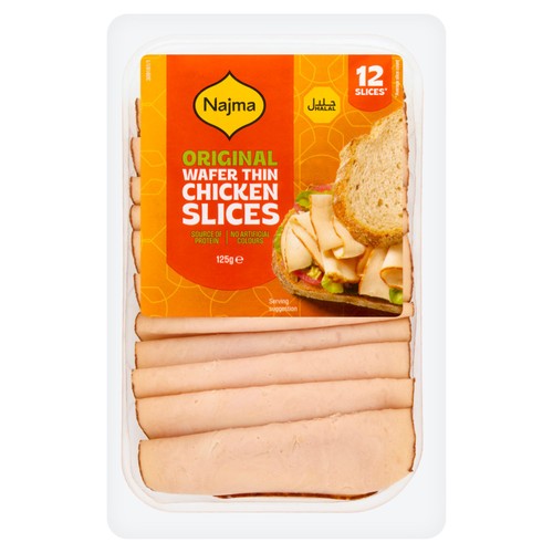Najma Halal Original Wafer Thin Chicken Slices 125g
