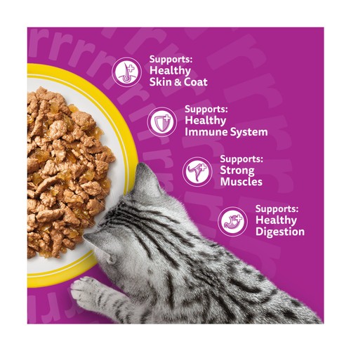 Whiskas 1+ Poultry Feasts Adult Wet Cat Food Pouches in Jelly