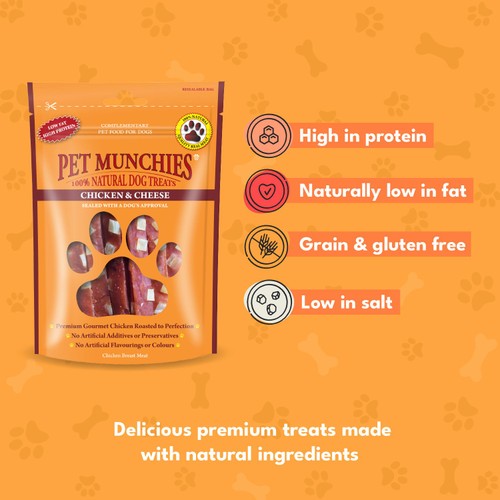 Pet Munchies Chicken & Cheese Dog Treats 100g