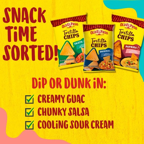 Old El Paso Paprika Tortilla Chips 185g