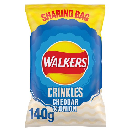 Walkers Crinkles Cheddar Cheese & Onion Sharing Bag Crisps